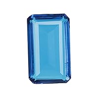 Blue Topaz 87.30 Ct Emerald Shaped Healing Crystal