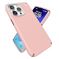 Speck iPhone 15 Pro Max Case - Built for MagSafe, Drop Protection - Scratch Resistant, Soft Touch, 6.7 Inch Phone Case - Presidio2 Pro Dahlia Pink/Rose Copper/White