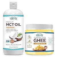 Simply Bundle of Premium MCT Oil C8 & C10 (32 fl oz (63 Servings)) and Ghee Clarified Butter (16 fl oz) | Quick Clean Energy | Keto Coffee