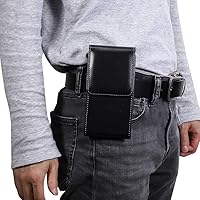 for iPhone 11 Pro,XS,X Holster, Vertical Leather Belt Pouch Case with Clip,Waist Pocuh Cell Phone Holder for Samsung Galaxy S10e,S7,S6 Edge,S6,S5,J5-2017,J3,A40,A5, for Huawei P8/P9
