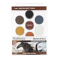 PanPastel 30074 Ultra Soft Artist Pastel 7 Color Sketch & Tone Kit w/Sofft Tools & Palette Tray