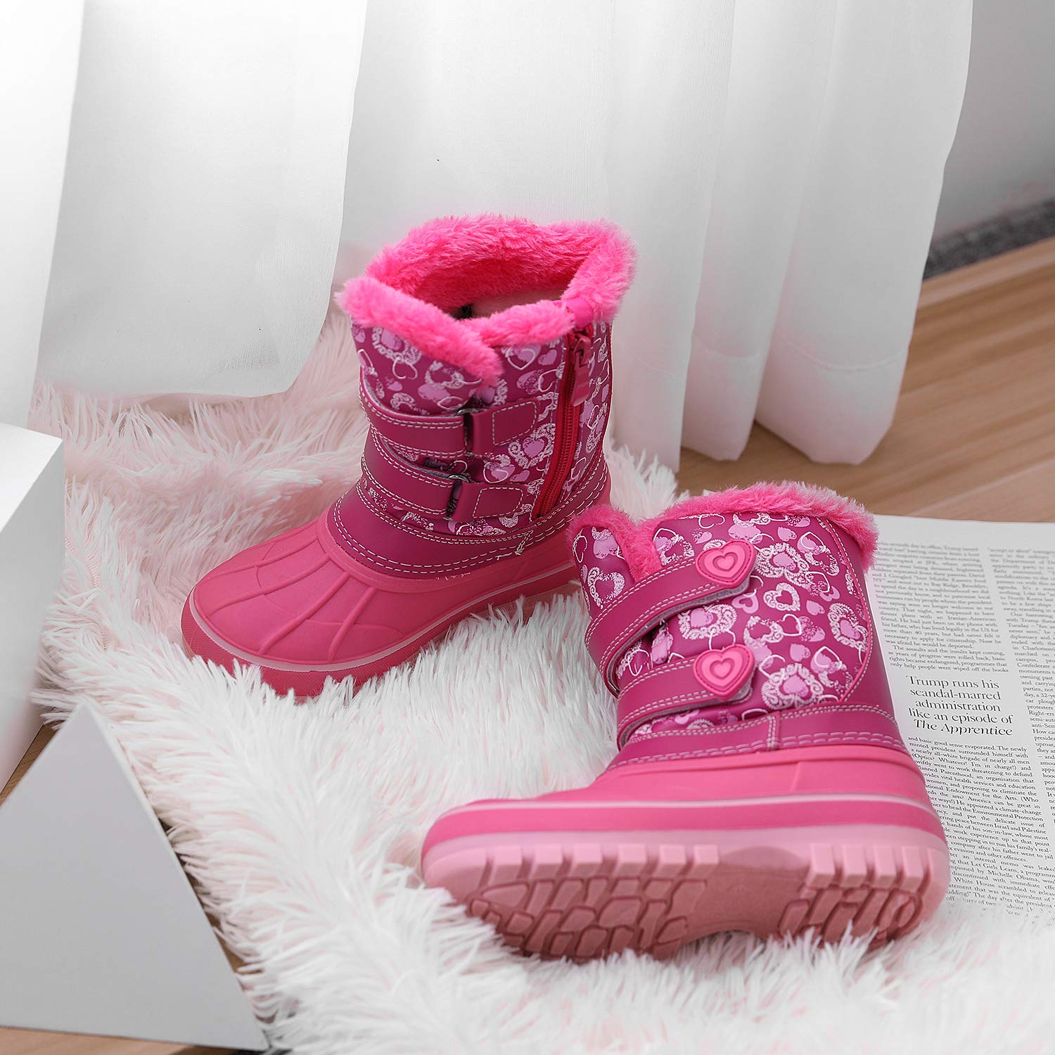 DREAM PAIRS Boys & Girls Toddler/Little Kid/Big Kid Ducko Ankle Winter Snow Boots