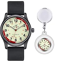 SIBOSUN Nurse Watch for Medical Students, Medical Watch for Nurses Doctors Professionals Watches for Women Nurse Watch Silicone Retractable Fob Clip on Watch for Women Nurses