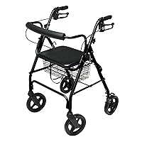 Lumex Walkabout Contour Deluxe Rollator with Seat - Larger 8
