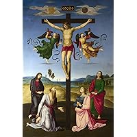 HISTORY GALORE 24x36 gallery poster, Raphael, The Mond Crucifixion, 1502-03, very much in the style of Perugino (National Gallery)