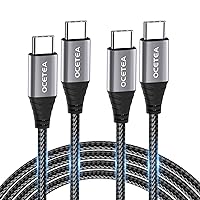 Ocetea USB C to USB C Charger Cable 60W[3.3ft, 2-Pack], Type C Charging Cable Cord Compatible with iPhone 15/15 Pro/15 Plus/15 Pro Max, Galaxy S23 S22, iPad Pro MacBook