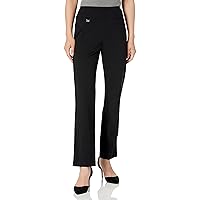 Women's Petite Wide Band Pull on Ankle Pants