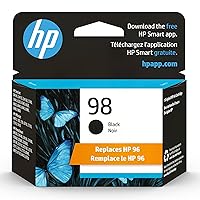 HP 98 Black Ink Cartridge | Works with HP DeskJet D4100, 5000, 6000, 9800; OfficeJet H470, 100, 6310, 7000; PhotoSmart B8350, C4100, D5000, 2000, 8000 Series | C9364WN
