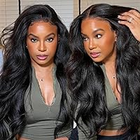 Bye Bye Knots Glueless Wig Yaki Straight Human Hair Pre Cut 7x5 Invisible Knots HD Lace Front Put on and Go Wigs Pre Plucked Pre Bleached No Glue 180% Density 18inch