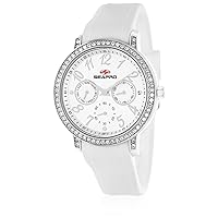 Women's SP4410 Swell White/Silver Stainless Steel Case with Silicone Strap Watch