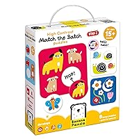 Banana Panda Match The Batch Toddler Puzzles - High Contrast Matching Set Includes 8 Large Puzzles for Visual Development, Motor Skills and Early Learning, for Kids Ages 15 Months and up
