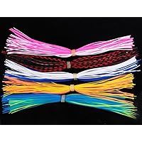 20 Bundles Soft Silicone Fishing Skirts Accessory for Skirts Legs Pearl Flake Squid Rubber Fly Tying Material Fishing Accessories(40 Strands/Bundles)