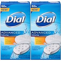 Dial Advanced Deodorant Soap, Hydrofresh Scent, 5 Ounce Bars, 6 Count (Pack of 2) 12 Bars Total