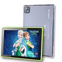 10.1 Inch Android Kids Tablet: 6GB + 64GB 1TB Expand Tableta with 2.0GHz Octa-Core Processor | 5MP + 8MP Dual Cameras, HD IPS Screen, 2.4G/5G WiFi, Bluetooth 5.0, GMS Certified (Green)