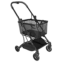 Functional Collapsible carts Shopping Cart Collapsible Utility Trolley Cart Features up 60 lbs Total Weight Capacity, Stylish Detachable Carry Bag, Swivel Tires for Easy Steering