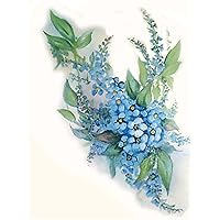 Forget-Me-Not Blue Flowers 11914 B Waterslide Ceramic Decals (Select-A-Size) (D 12 pcs 3
