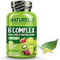 B Complex - Whole Food Complex with Vitamin B6, Folate, B12, Biotin - Supplement for Energy and Stress - High Potency - Vegan - Vegetarian - Non GMO - Gluten Free - 240 Capsules