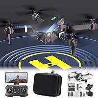 Drones With 8K Camera for Adults 2-Axis Pan Tilt FPV Drone With Two Directions ESC Camera Brushless Motor Drones 2.4G RC Quadcopter With LED Lights Altitude Hold Obstacle Avoidance for Adults (Black)