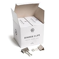 U Brands Binder Clips, Medium, Silver, 72 Count