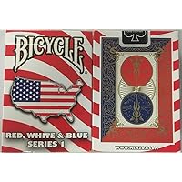 Bicycle Red, White and Blue Series 1 Map USA Design Playing Cards