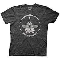 Ripple Junction Top Gun Fightertown USA Circle 1 Color Distressed Adult T-Shirt