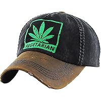 Marijuana Leaf MJ Mary Jane Smoking Happy Collection Dad Hat Baseball Cap Polo Style Adjustable Unisex
