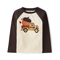 Boys' and Toddler Embroidered Graphic Long Sleeve T-Shirts