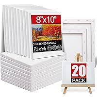 20 Pack Canvases for Painting with 8x10, Painting Canvas for Oil & Acrylic Paint.
