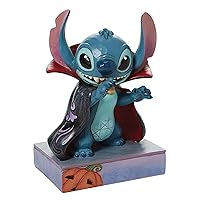 Enesco Jim Shore Disney Traditions Halloween Lilo and Stitch Vampire Figurine, 6.375 Inch, Multicolor