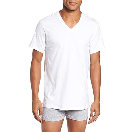 Calvin Klein Men's Short Cotton Multipack V Neck T-Shirts