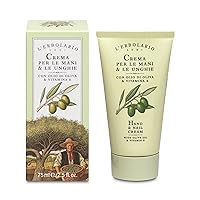 L’Erbolario Hand and Nail Cream - Hand Cream for Dry Hands and Nails - Repair Cracked Skin and Redness - With Olive Oil and Vitamin E - 2.5 oz