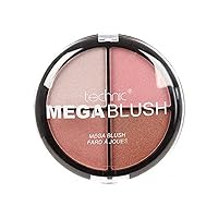 Technic Mega Blush 4-in-1 Compact - 4 Buildable, Pressed Powder, Highly Pigmented Blusher Shades To Mix & Match For A Fresh & Radiant Face Makeup Look. 14.4g