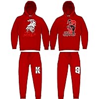 Her Joker and His Harley Matching Tracksuits - His and Hers Couple Matching Sweatsuits Red Men Large Women XX-large, Red, Large-3X-Large