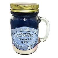 Our Own Candle Company, American as Apple Pie Scented Mason Jar Candle, 100 Hour Burn Time, Made in The USA - 13 Ounces