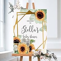 Baby Shower Welcome Sign, Gender Neutral Signage, Sunflower Welcome Lawn Poster, Girl Baby Shower Party Supplies, Boy Baby Shower Decorations, Custom Welcome Sign, Baby Girl Banner