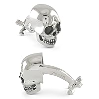 Skull Cufflinks, Sterling Silver Handcrafted