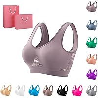 Walness Push Up Bra, Breathable Cool Lift Up Air Bra, Large Size Air Bra Breathable and Comfortable Mesh Sports Bra