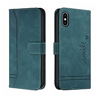 Protective Flip Cases Compatible with iPhone Xs Max Wallet Case,Shockproof TPU Protective Case,PU Leather Phone Case Magnetic Flip Folio Leather Case Card Holders Case Cover (Color : Green)