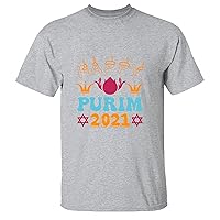 2021 Jewish Perfect for Happy Celebrations Men Women Men Women White Gray Multicolor T Shirt