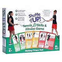 Shuffle Up Tennis Skills and Fitness Game - Family Game with 70+ Fun & Active Skills Cards for Kids, Tennis Equipment Aid, Tennis Gifts for Boys & Girls