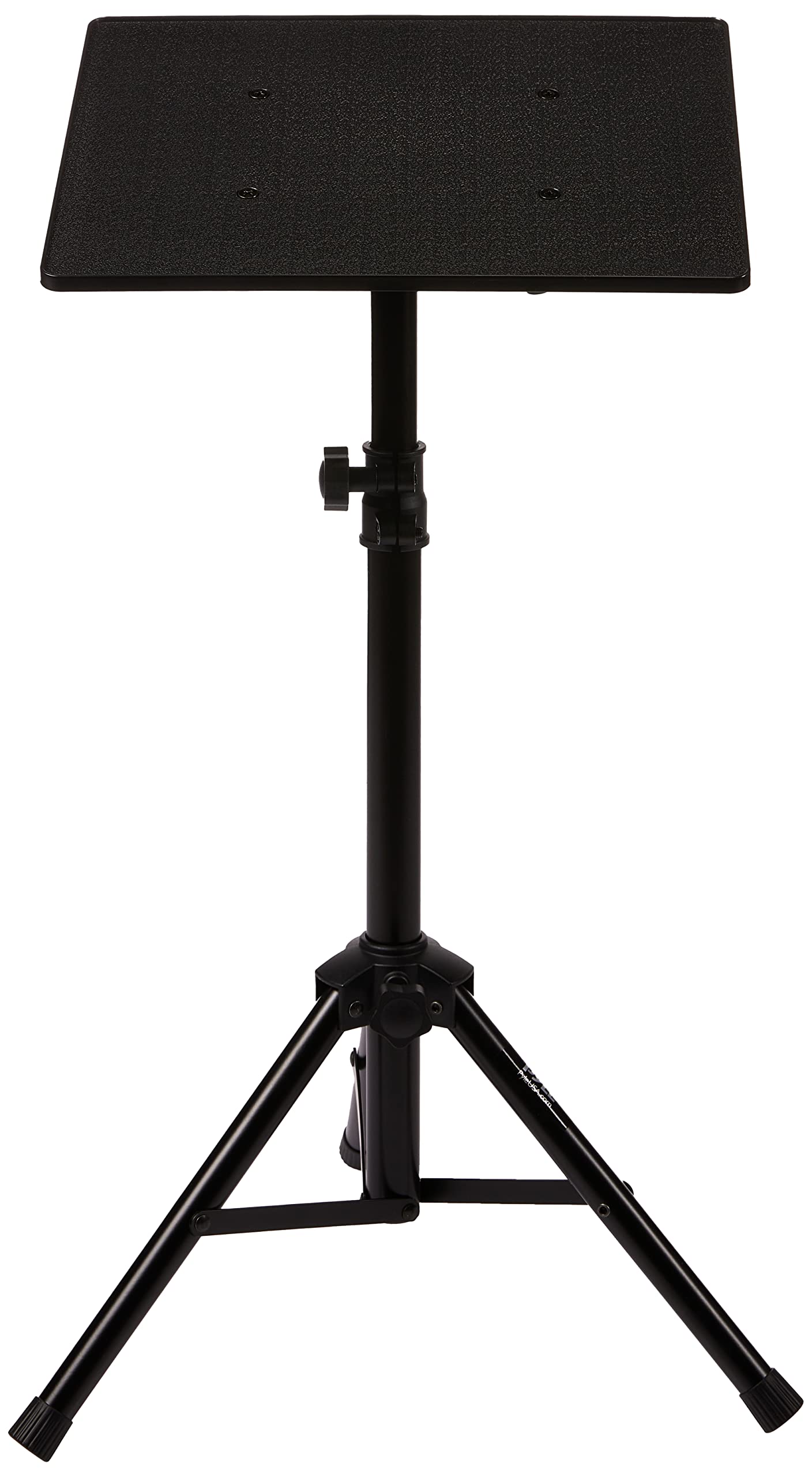 PYLE-PRO Universal Laptop Projector Tripod Stand - Computer, Book, DJ Equipment Holder Mount Height Adjustable Up to 35 Inches w/ 14'' x 11'' Plate Size - Perfect for Stage or Studio Use PLPTS2