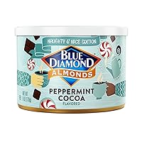 Blue Diamond Almonds, Peppermint Cocoa Holiday Snack Nuts, 6 Oz(Pack of 1),Resealable Can