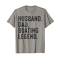 Husband Dad Boating Legend Funny Sail Boat Captain Father T-Shirt
