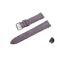 Genuine Polished Stingray Skin Leather Quick Release Women's Watch Strap Band with Buckle 12 mm. 14 mm. 16 mm.