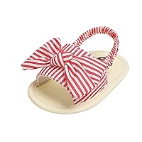 Boys Shoes Slides Sandals Kids Barefoot Toddler Stripe Bowknot Floor Girls The First Shoe Guys Booties