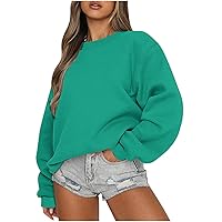 ZunFeo Sweatshirt for Womens Fashion Casual Long Sleeve Top Crewneck Oversized Pullover Hoodie Y2k Fashion Clothes 2023