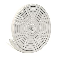 Frost King V27WA, White EPDM Rubber Self-Stick Weatherseal Tape, D-Section, 9/16