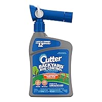 Cutter Backyard Bug Control Spray Concentrate, Mosquito Repellent, Kills Mosquitoes, Fleas & Listed Ants, 32 fl Ounce