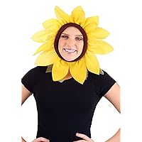 Sunflower Dreams Yellow Flower Hood Headpiece | Add Sunshine to Your Outfit | Halloween Costume Accessory