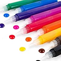 Horizon Group USA 10-Pack of Suncatcher Paint Pens, 10ML Each, 10 Colors, for Kids, Supplies for Painting Suncatchers, Window Art Paint Refill, Arts and Crafts